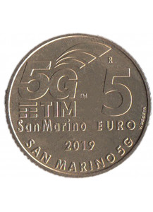 2019 - San Marino 5 Euro Bronzital dedicata alla trasmissione detta 5G 